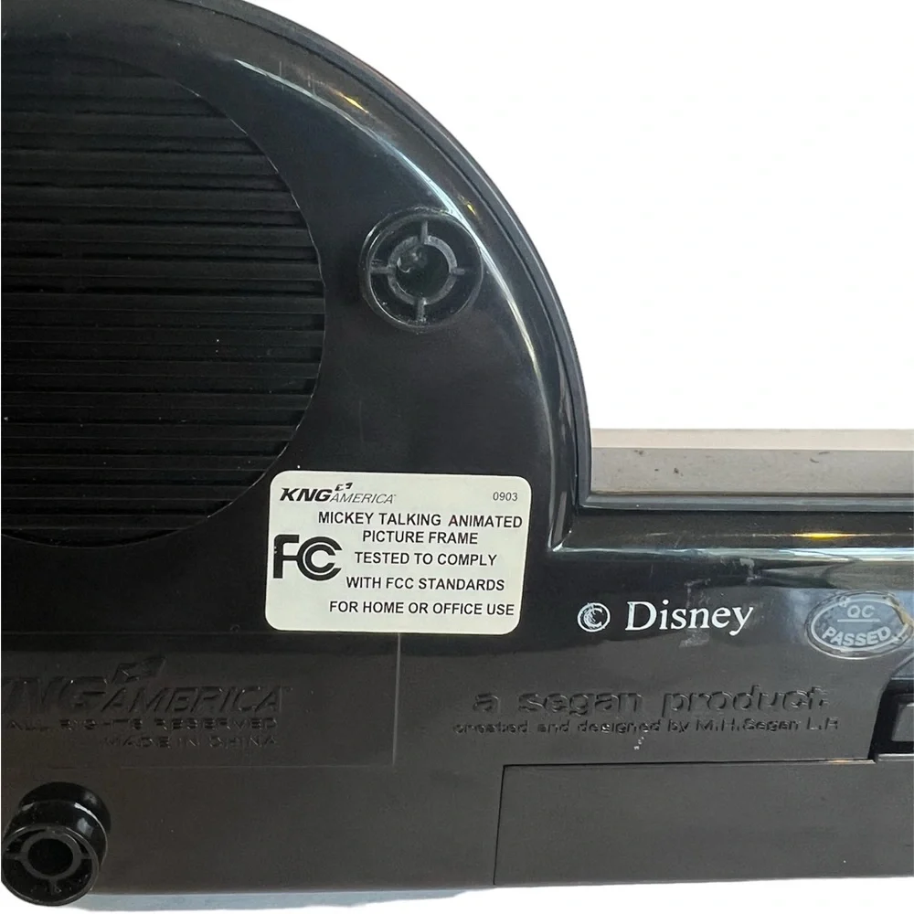 Disney Mickey Talking‎ Animated Picture Frame Holder Bobble Head - TESTED WORKS!
